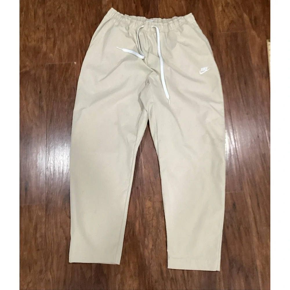 Nike Sportswear Club Woven Tapered Tech Pants Men's Size XXL Beige Streetwear